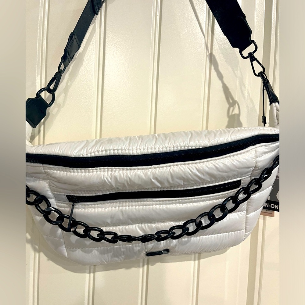 BCBGENERATION White Puffer crossbody belt bag